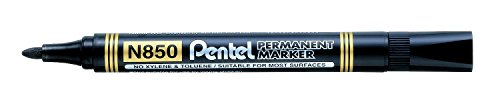 pentel-n850-marcatore-permanente-punta-conica-4-pz-nero-rosso-blu-verde image 7