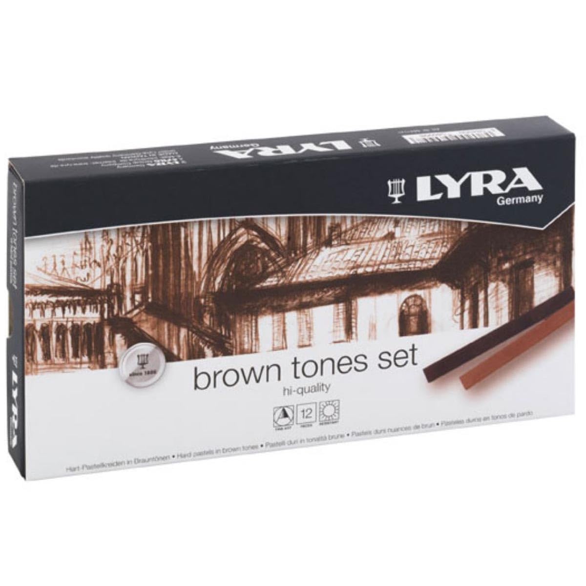 lyra-polycrayons-soft-confezione-12-pastelli-quadri-grigi image 6