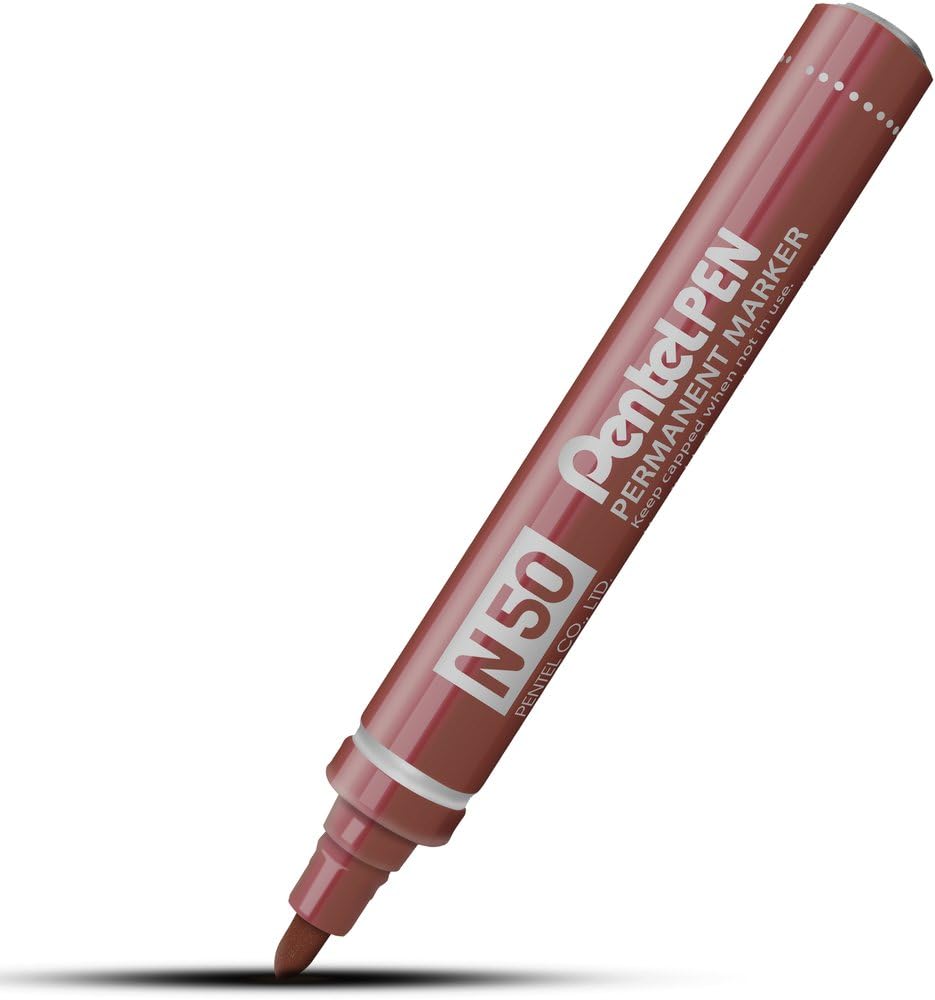 pentel-n50-marcatore-permanente-punta-conica-marrone-12-pezzi image 3