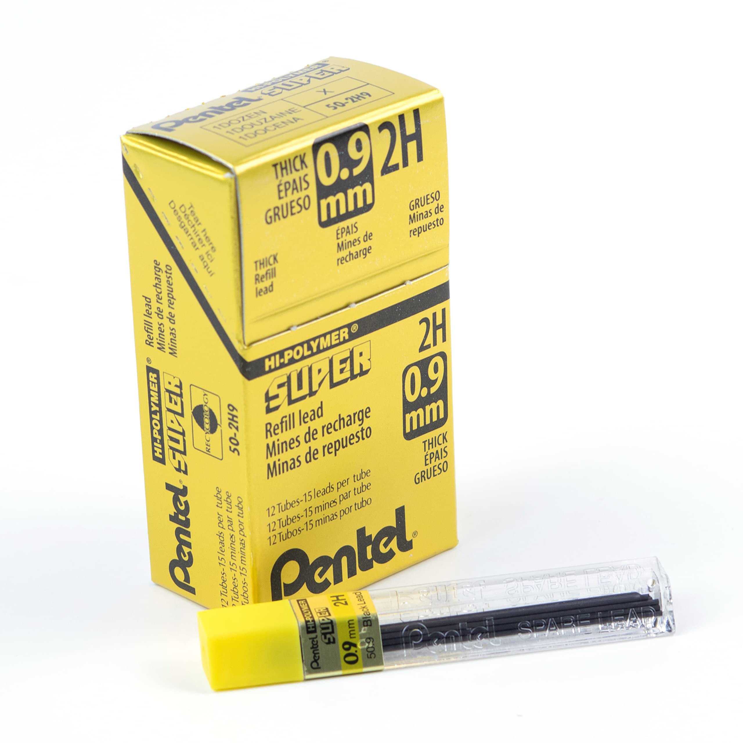 pentel-super-hi-polymer-mine-0-7-mm-b-astuccio-12-mine image 2