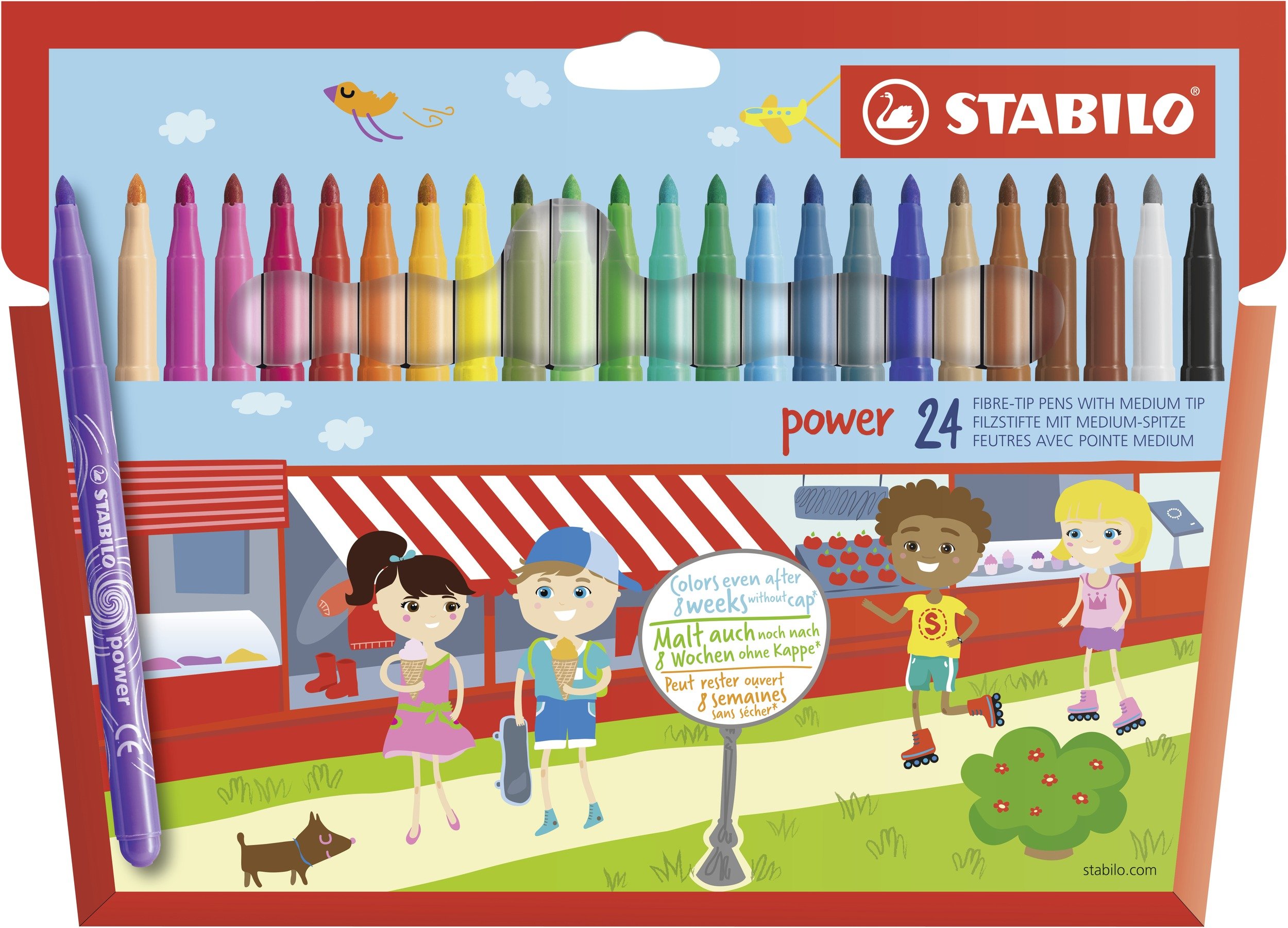 stabilo-power-pennarello-punta-media-2-mm-lavabile image 1