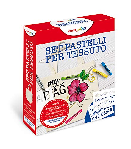 pentel-fabric-fun-pts-kit-pastelli-per-tessuto-15pz-roller-shopper-cotone image 7