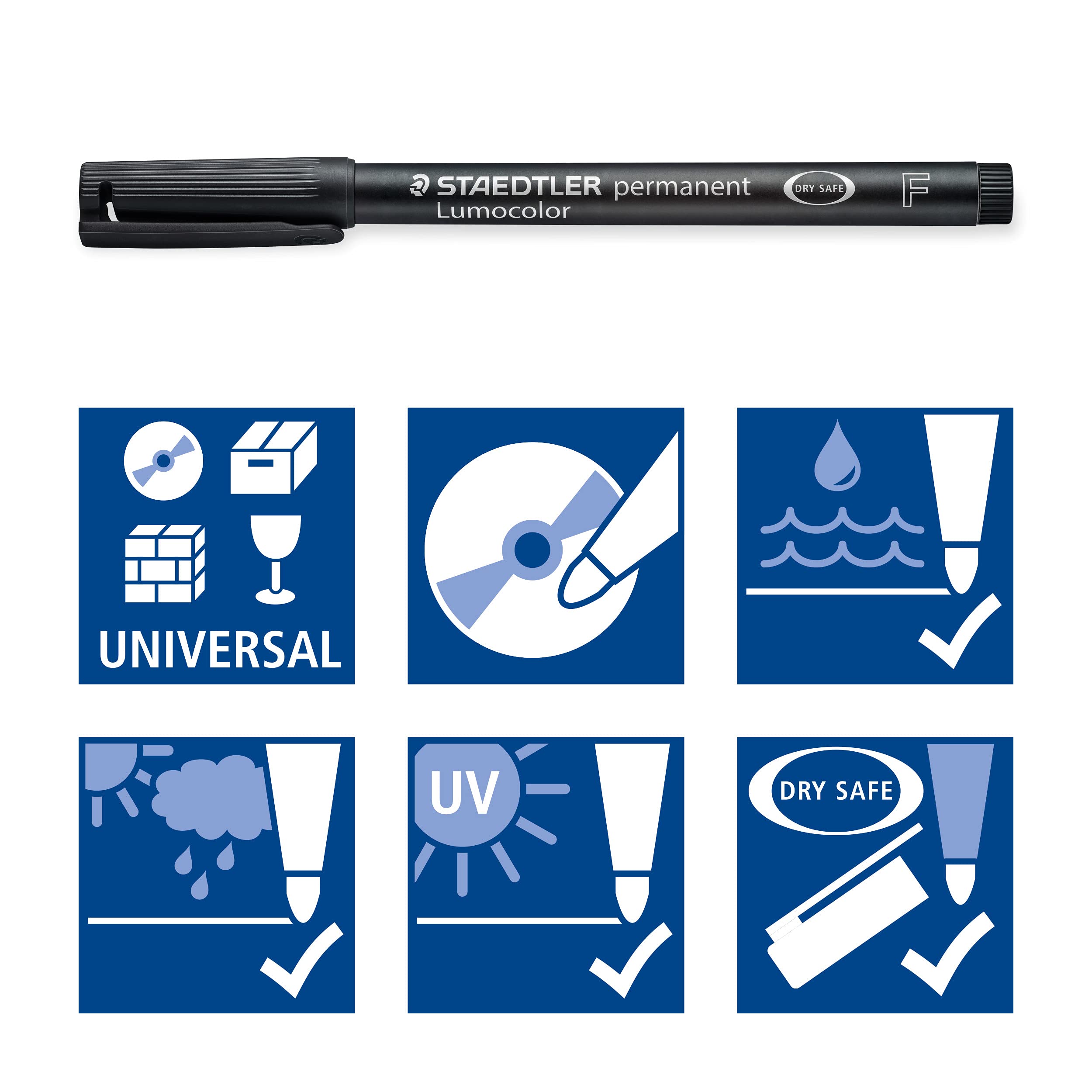 staedtler-lumocolor-318-penne-permanenti-nero-set-da-4-punta-fine-0-6-mm image 6