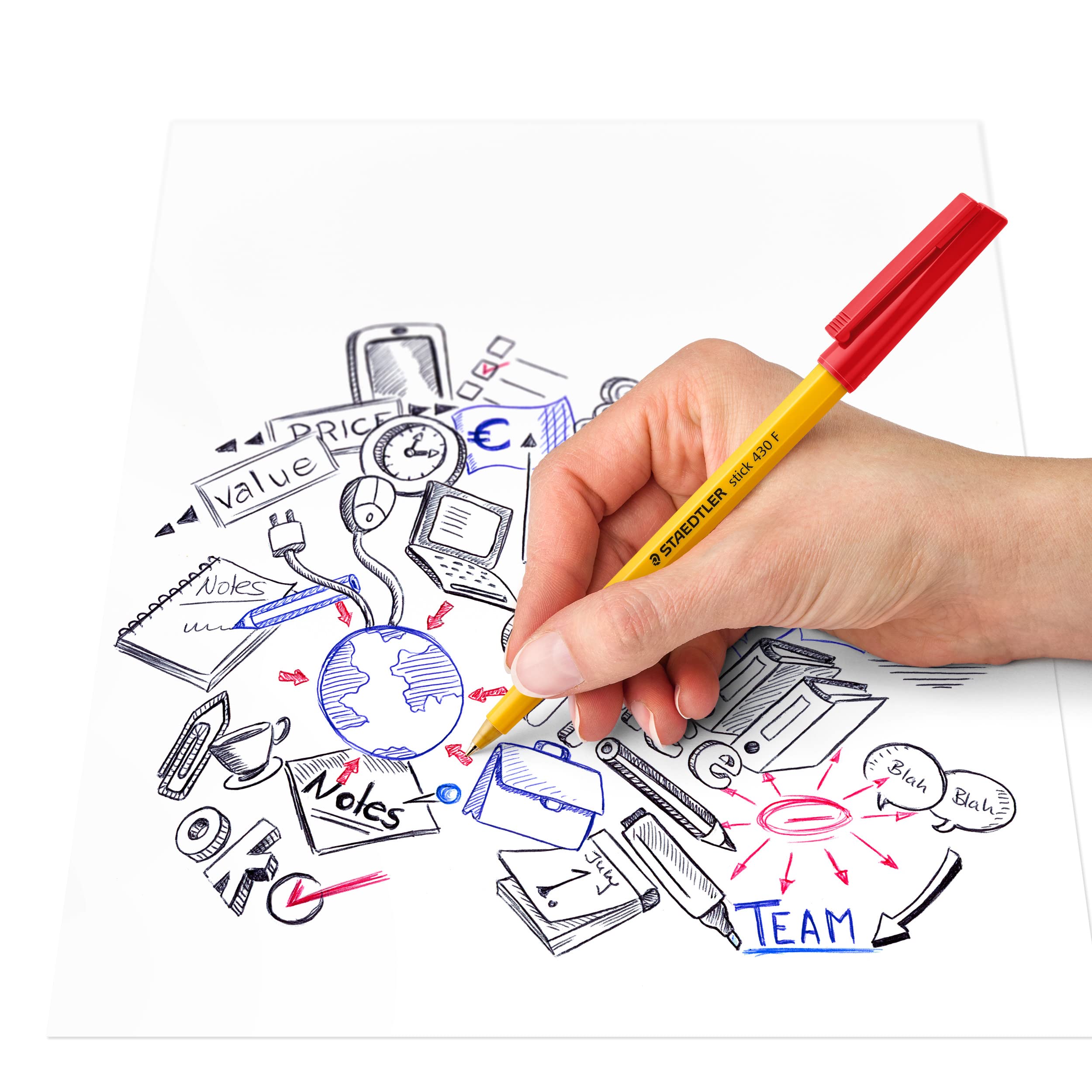 staedtler-stick-430-f-2-penna-a-sfera-punta-fine-confezione-10-pezzi-rosso image 6