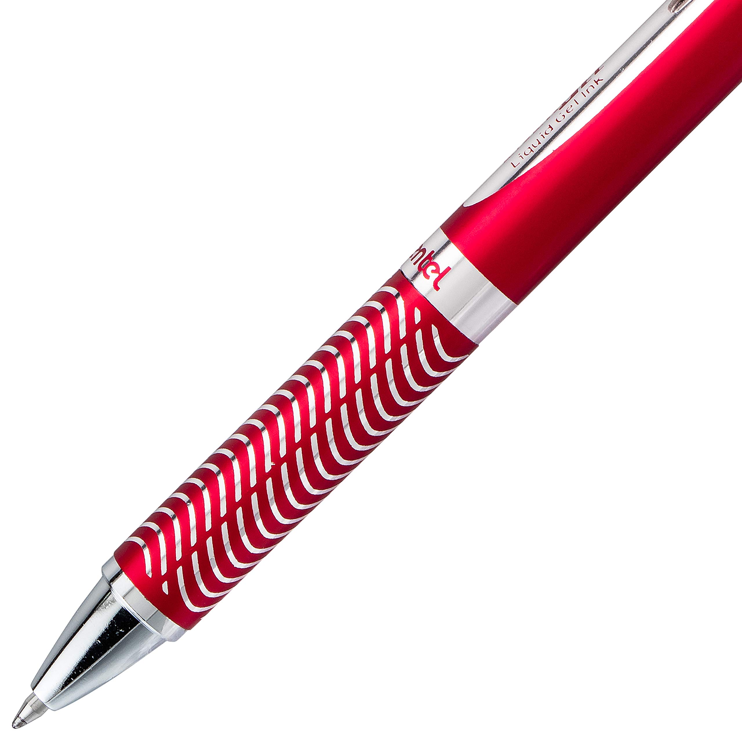 pentel-energel-sterling-penna-gel-retrattile-corpo-metallo-rosso-inchiostro-nero image 3