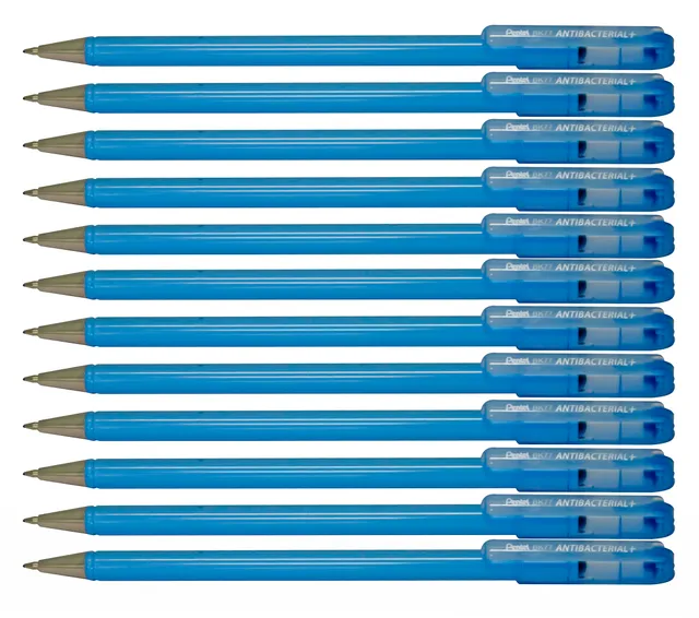 pentel-bk77ab-superb-antibacterial-penna-a-sfera-0-7-mm-blu-confezione-12-pz image 1