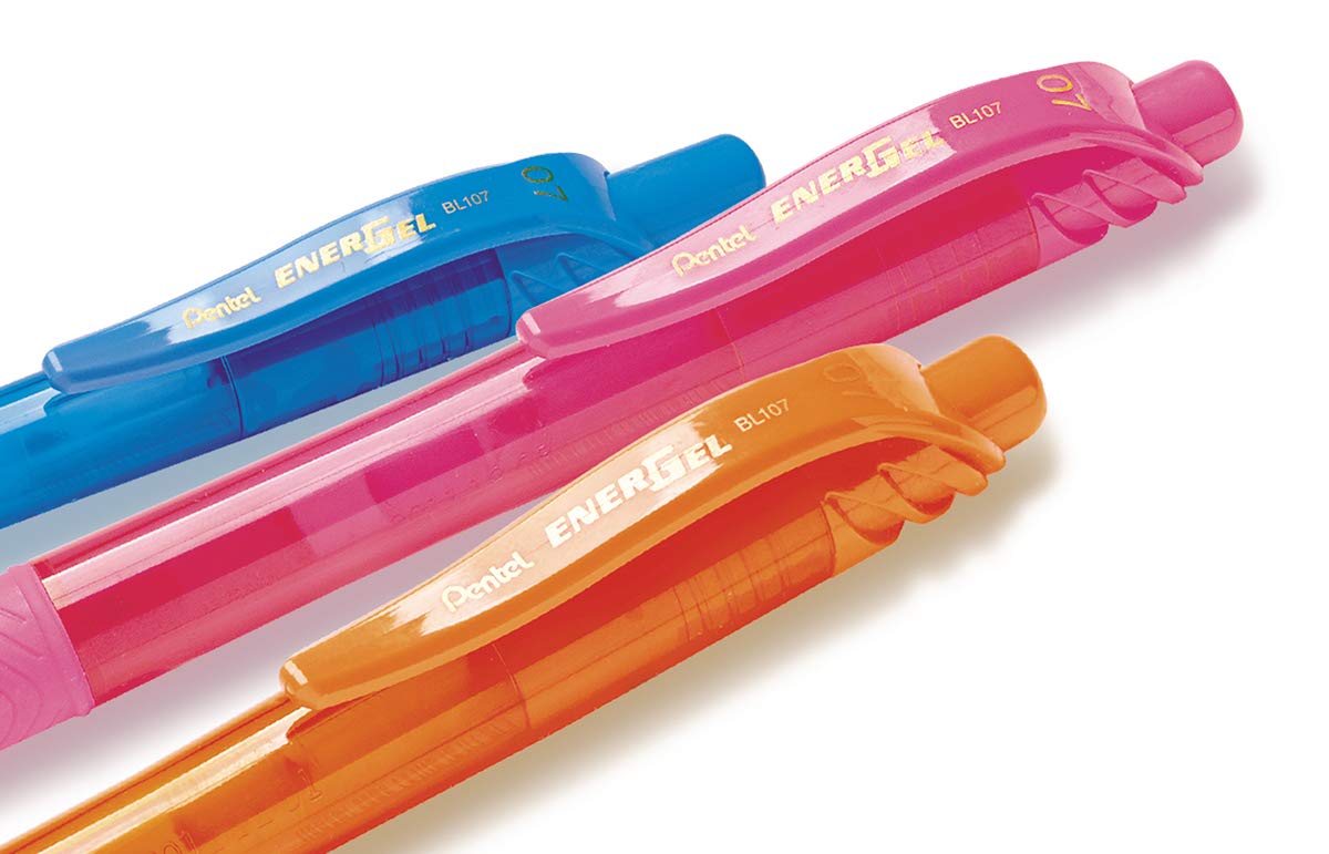pentel-bl107-energel-x-roller-gel-a-scatto-0-7-mm-set-4-pz-arancio-rosa-azzurro- image 3