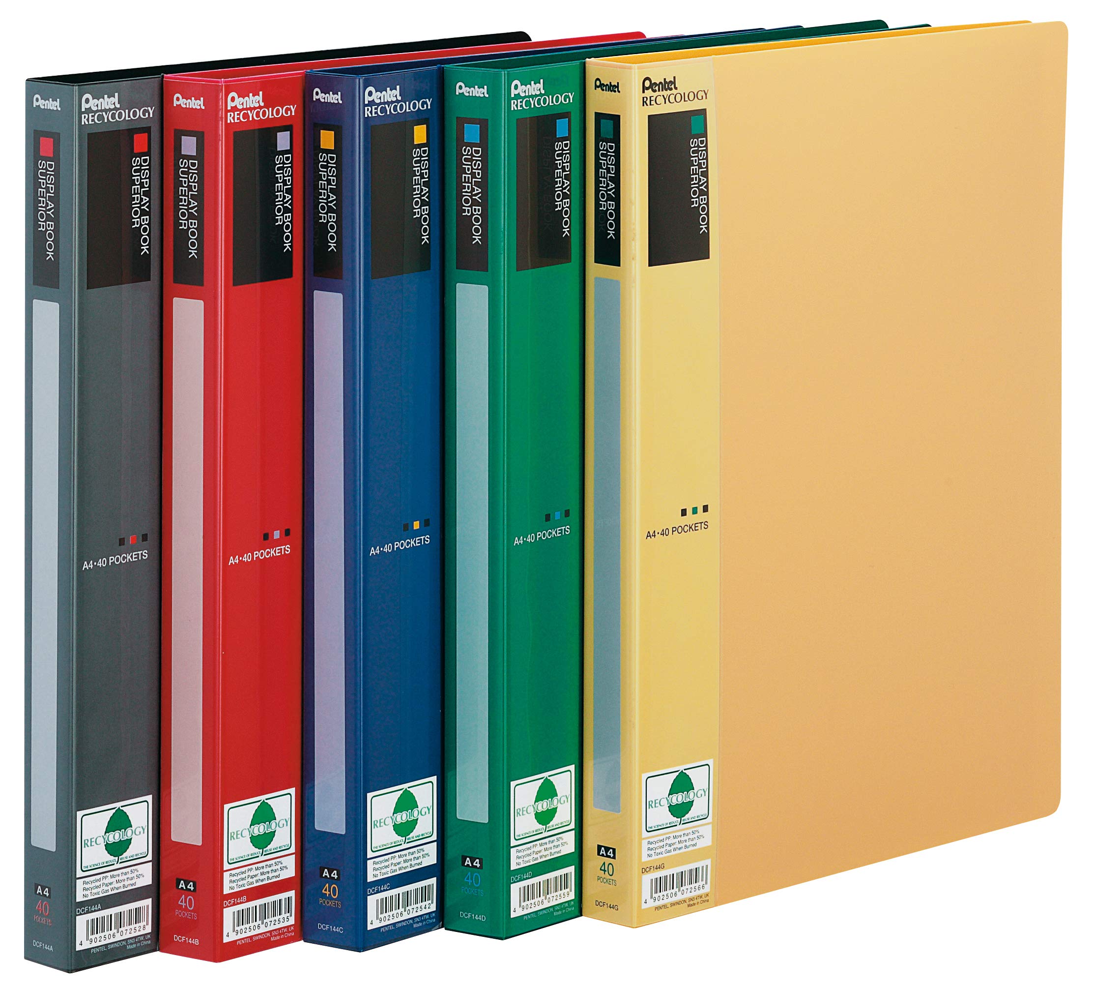 pentel-recycology-dcf144-portalistino-a4-giallo-40-buste image 1