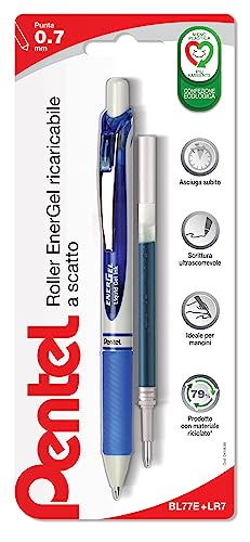 pentel-bl77e-energel-mx-roller-a-scatto-0-7-mm-nero-refill image 8