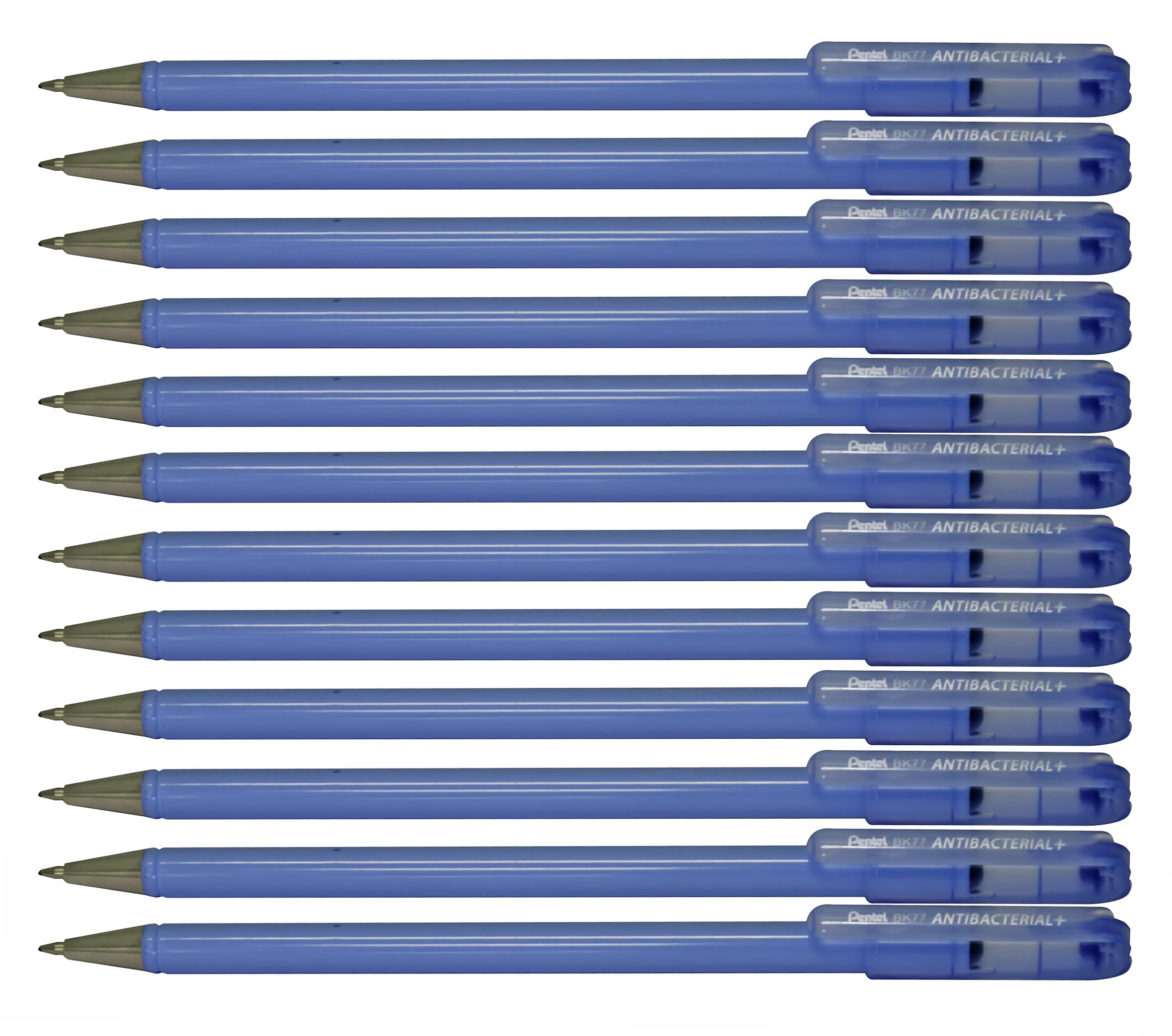 pentel-bk77ab-superb-antibacterial-penna-a-sfera-0-7-mm-blu-confezione-12-pz image 1