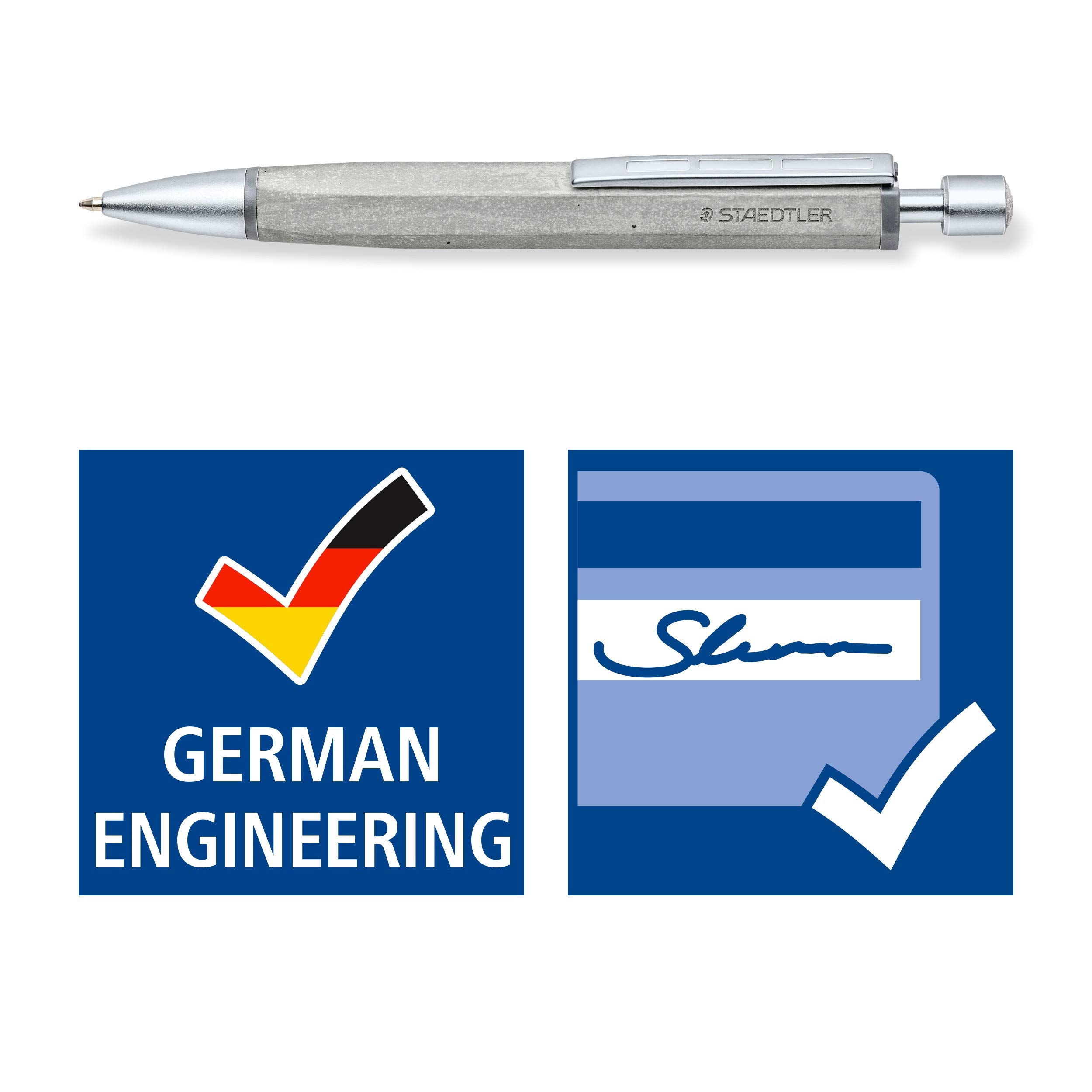 staedtler-concrete-penna-a-sfera-in-metallo-look-cemento-tratto-m-nero-astuccio image 5