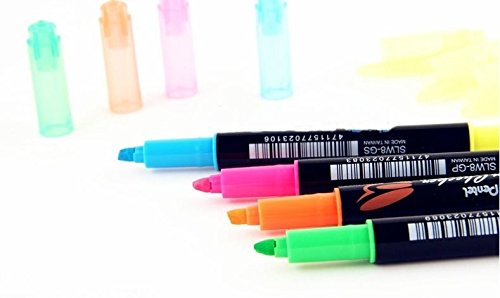 pentel-slw8-twin-checker-evidenziatore-doppia-punta-astuccio-4-pezzi image 5