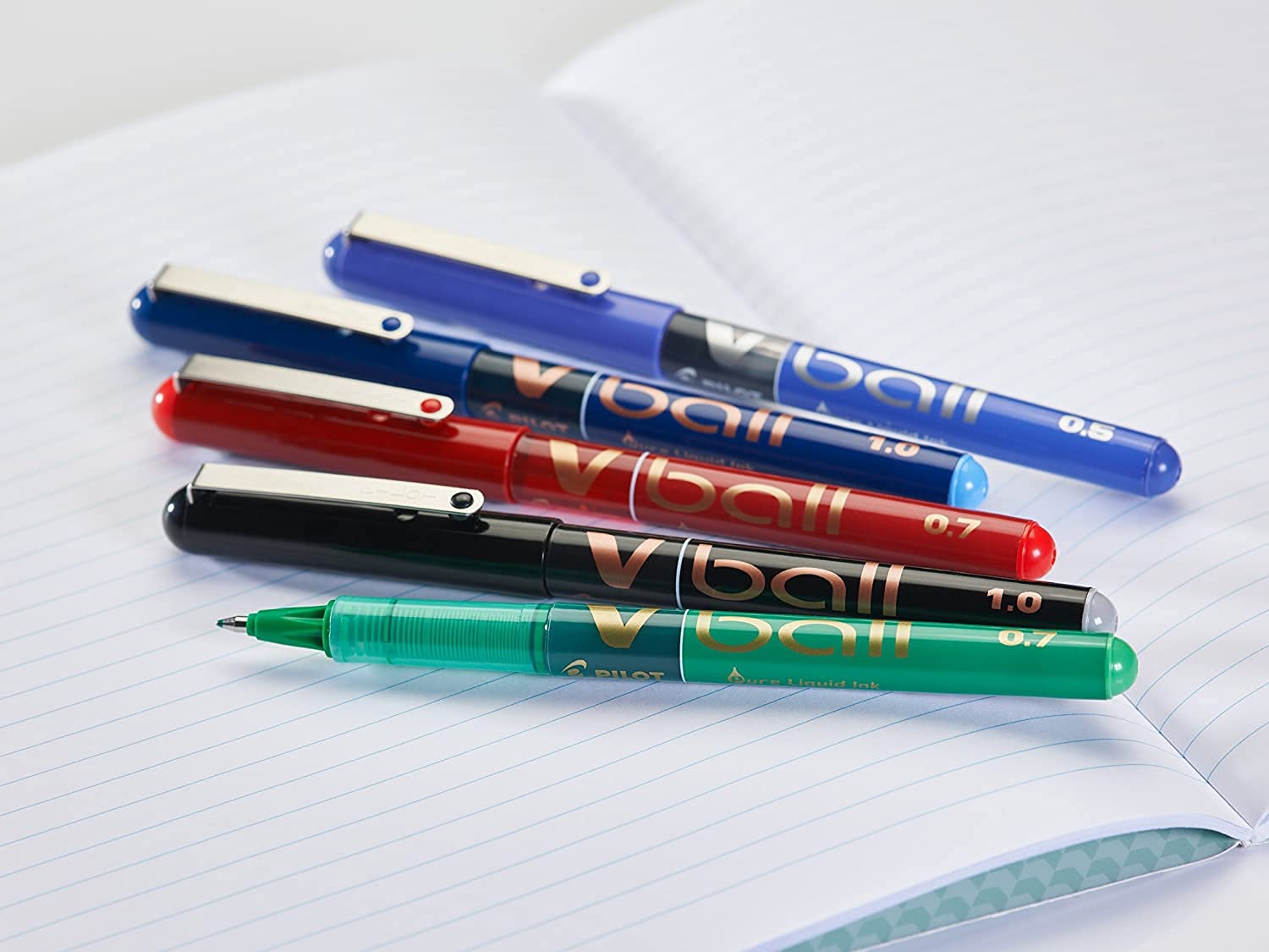 pilot-v-ball-05-penna-roller-inchiostro-liquido-punta-fine-0-5-mm-set-4-colori-n image 5