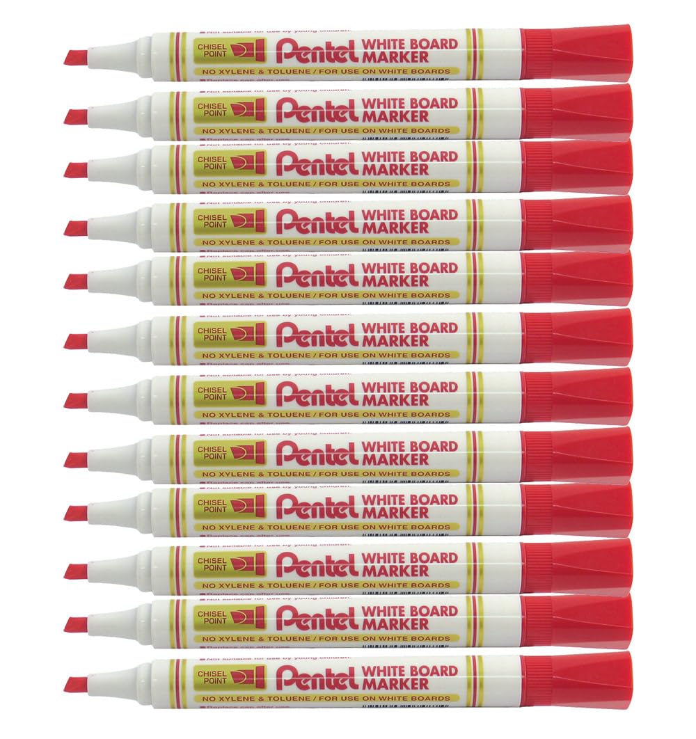 pentel-mw86-marcatore-per-lavagne-bianche-punta-scalpello-12-pezzi-verde image 3