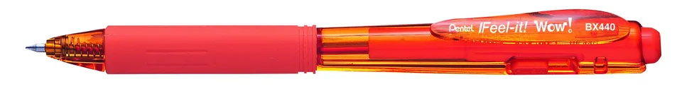 pentel-feel-it-wow-bx440-penna-a-sfera-a-scatto-1-0-mm-arancione-12-pz image 1