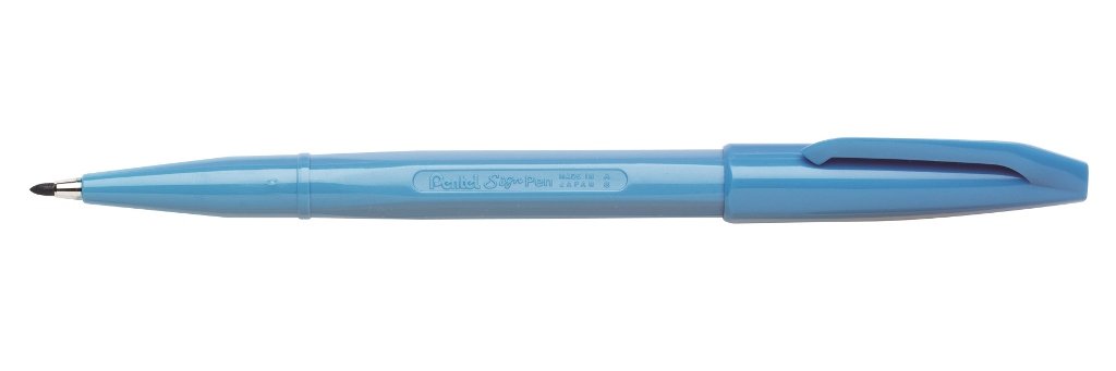 pentel-s520-sign-pen-pennarello-punta-fibra-blu-confezione-12-pezzi image 2