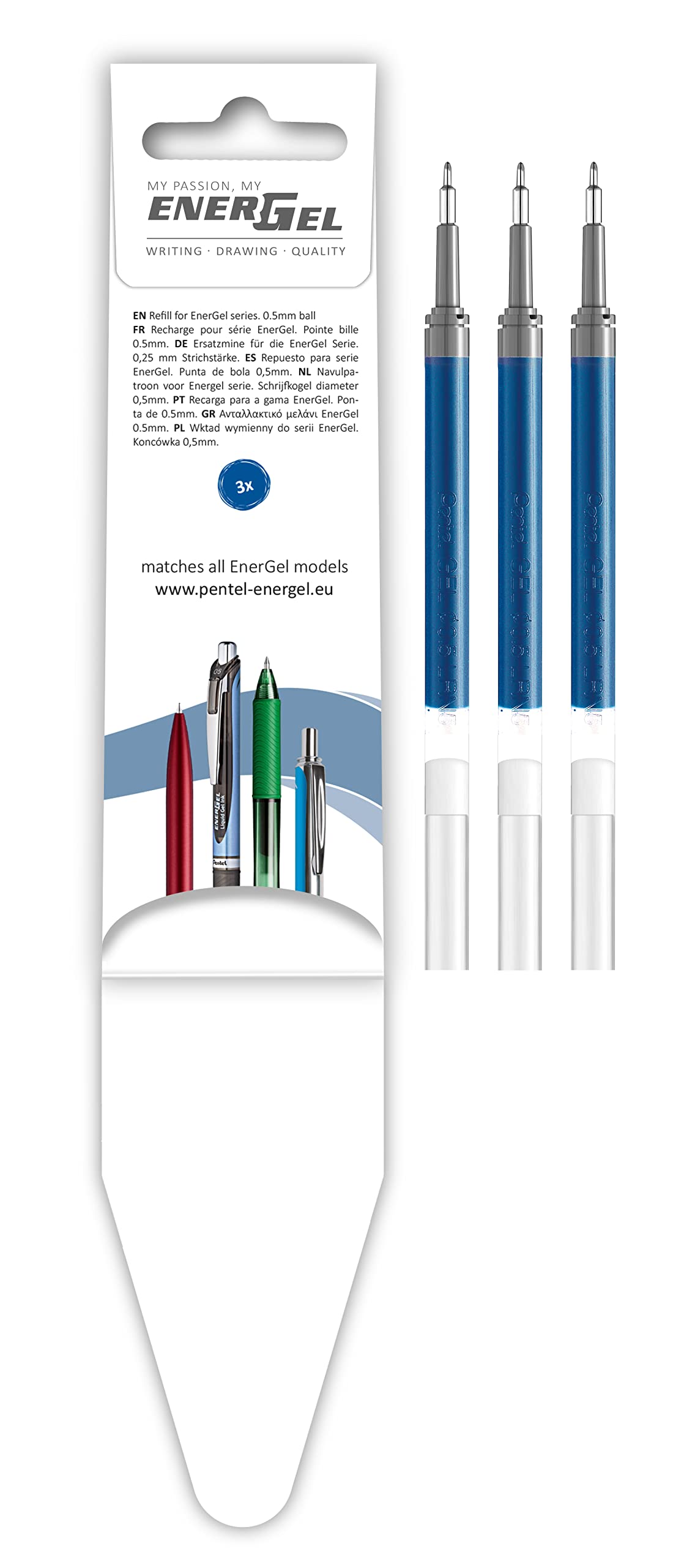pentel-energel-lrn5-3c-ricarica-penna-gel-0-5-mm-blu-punta-ago-3-pezzi image 4