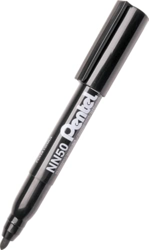 pentel-nn50-green-label-marcatore-permanente-punta-conica-nero-confezione-12-pz image 8