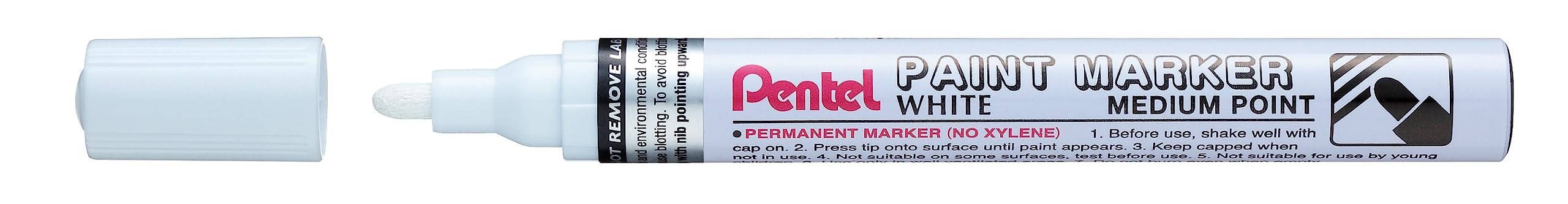 pentel-mmp10-paint-marker-marcatore-a-vernice-bianco-punta-media-1-pezzo image 2