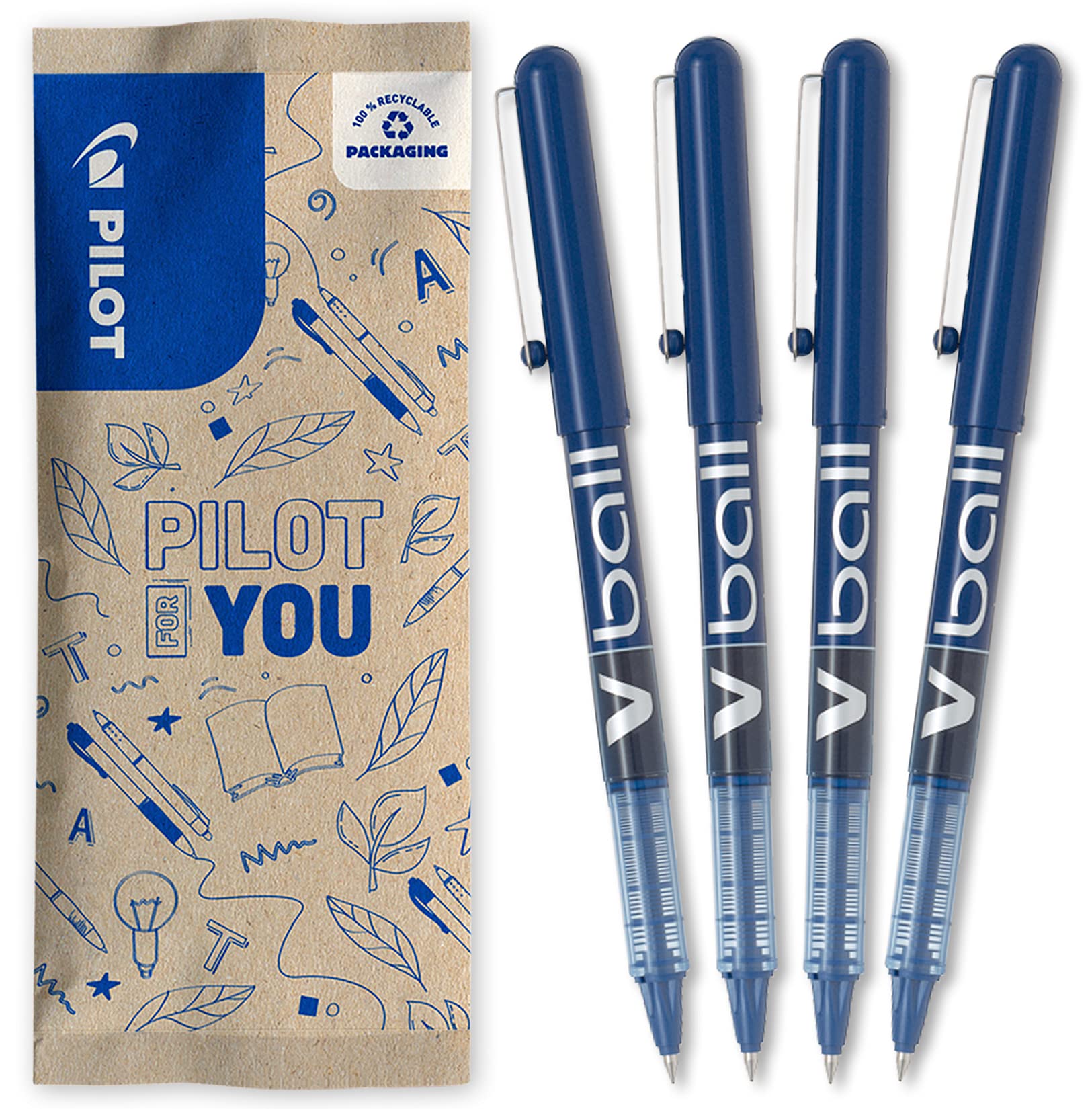 pilot-v-ball-05-penna-roller-inchiostro-liquido-punta-fine-0-5-mm-set-4-colori-n image 7