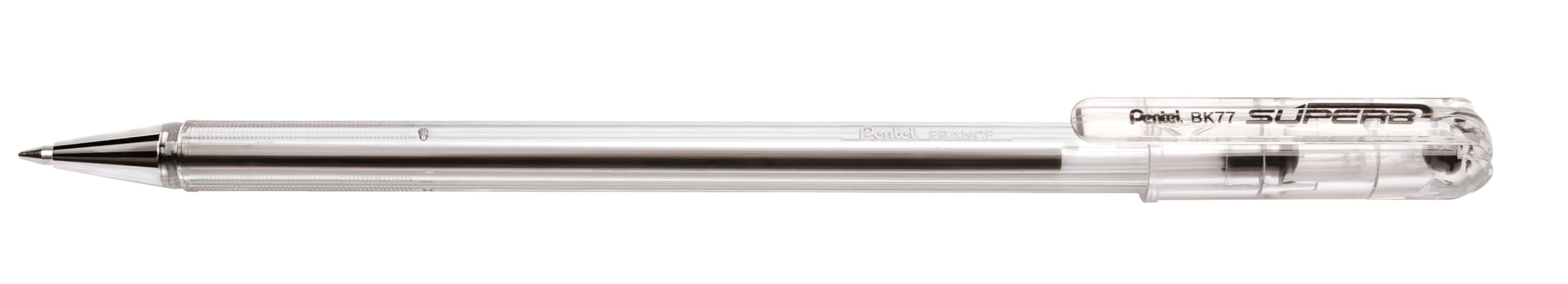 pentel-superb-bk77-penna-a-sfera-0-7-mm-nero-6-pezzi image 2