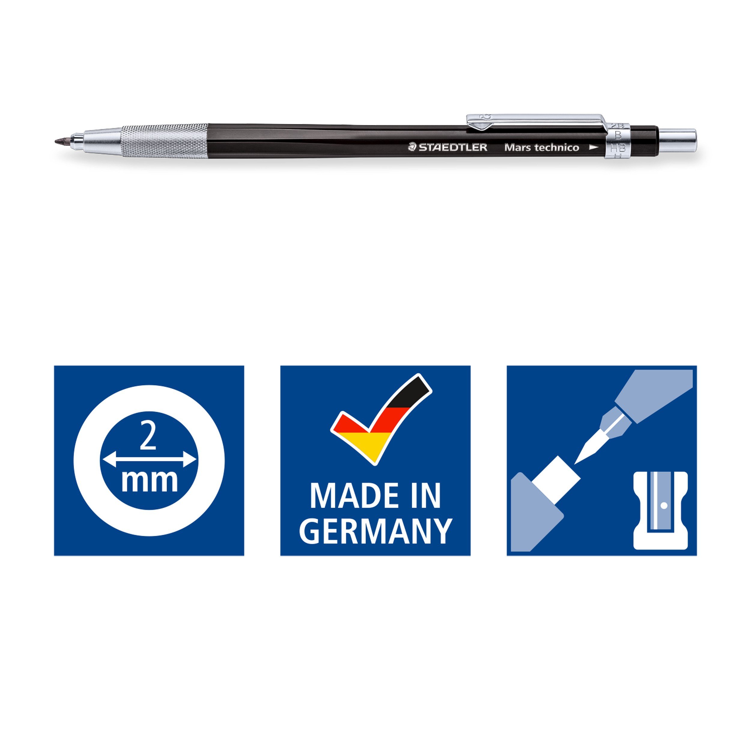 staedtler-mars-technico-portamine-2-mm-con-temperamine-e-gomma image 6