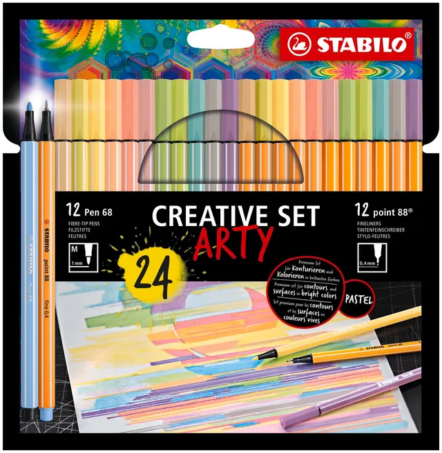 stabilo-arty-astuccio-24-pezzi-pastello-11-point-88-0-4-mm-13-pen-68 image 1