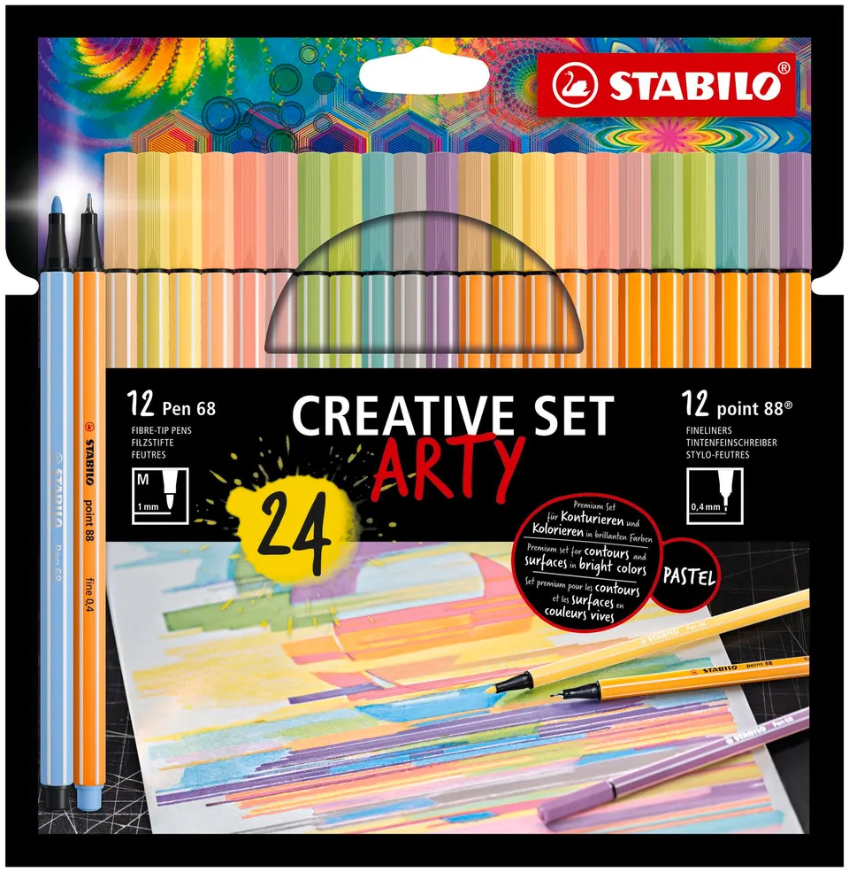 stabilo-arty-astuccio-24-pezzi-pastello-11-point-88-0-4-mm-13-pen-68 image 1