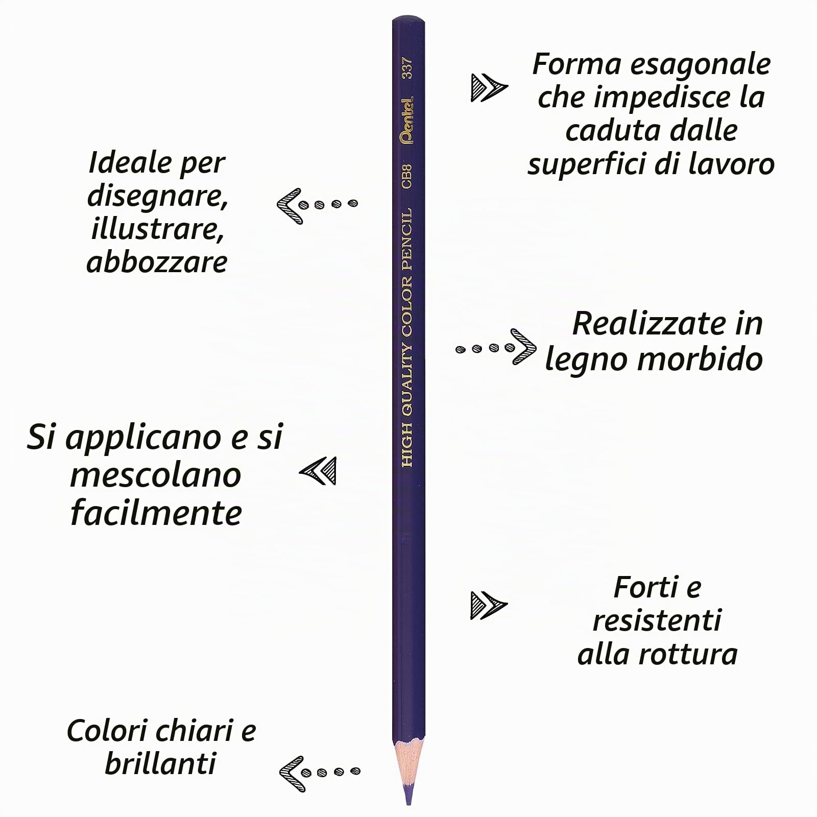 pentel-cb8-matite-colorate-36-pezzi image 3