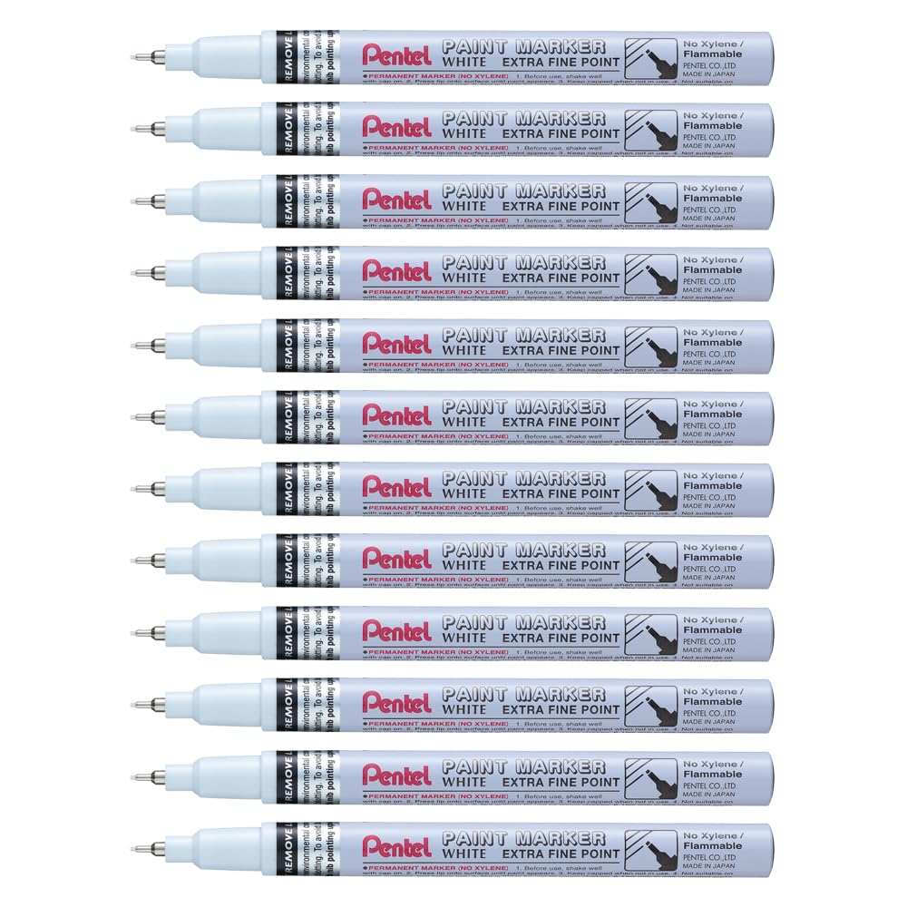 pentel-mfp10-paint-marker-punta-extra-fine-0-6-mm-set-3-pz-oro-argento-bianco image 6