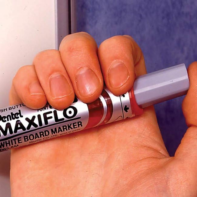 pentel-maxiflo-mwl5m-marcatore-lavagna-bianca-nero-punta-6-0-mm-12-pezzi image 6