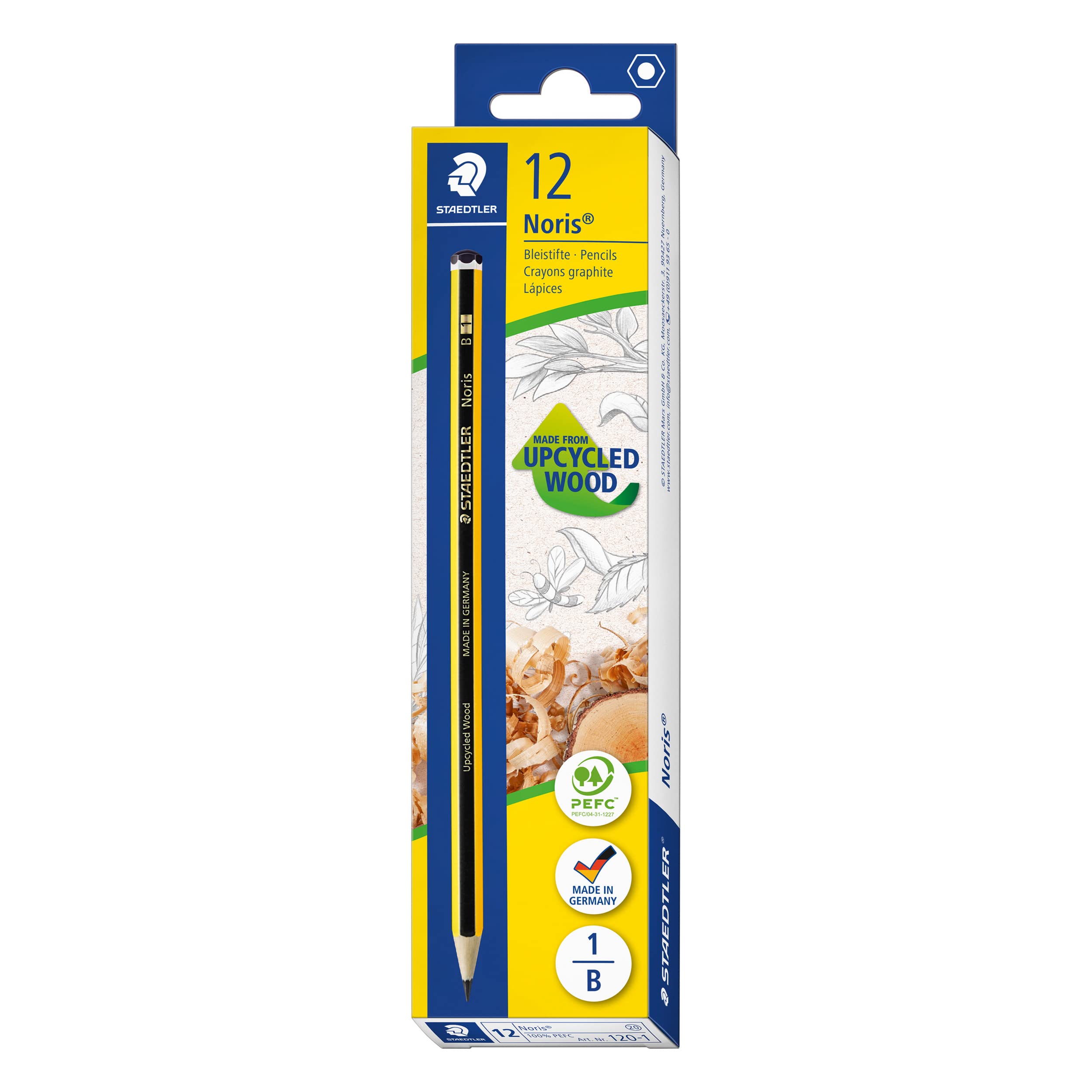 staedtler-noris-matite-grafite-b-esagonali-confezione-12-pezzi image 1