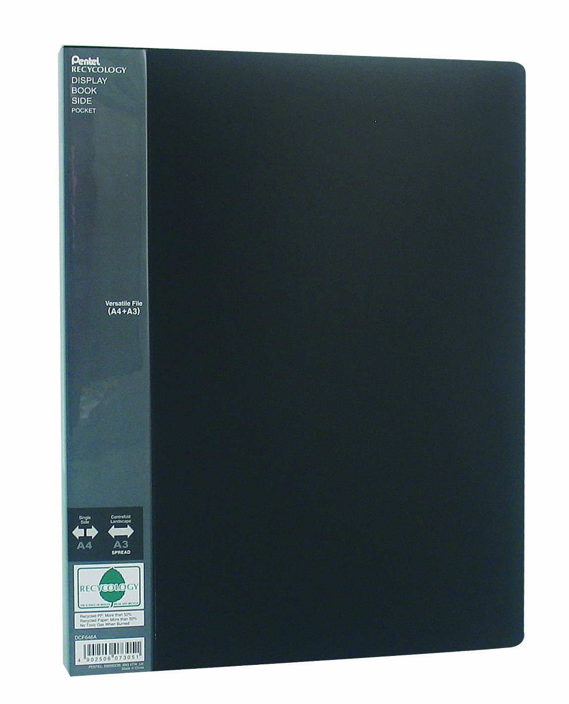 pentel-recycology-dcf644-portalistini-display-book-40-buste-giallo-a4-a3 image 3