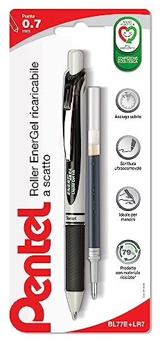 pentel-bl77e-energel-mx-roller-a-scatto-0-7-mm-nero-refill image 5