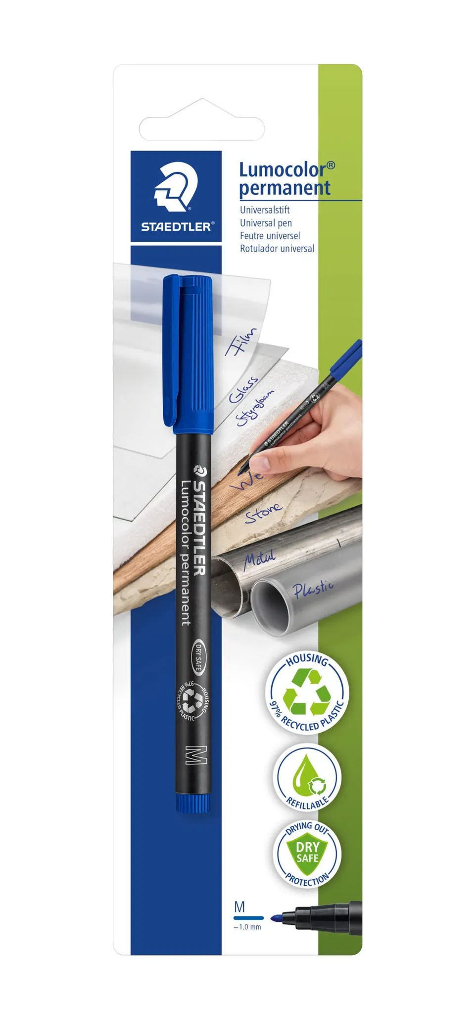 staedtler-lumocolor-318-pennarello-permanente-blu-punta-m-1-0-mm image 1