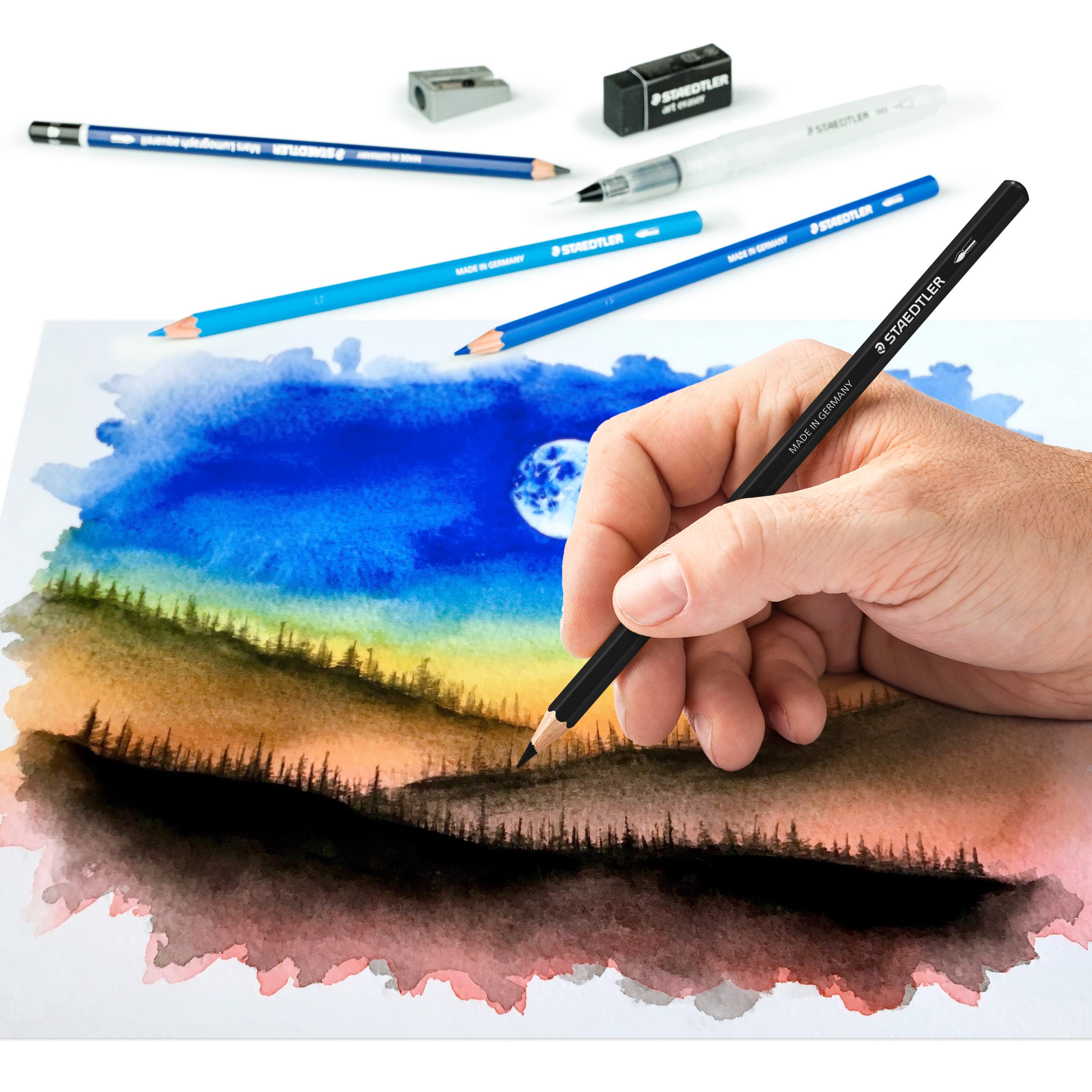 staedtler-design-journey-146-10c-set-acquerello-18-pezzi-con-pennello-ad-acqua image 3