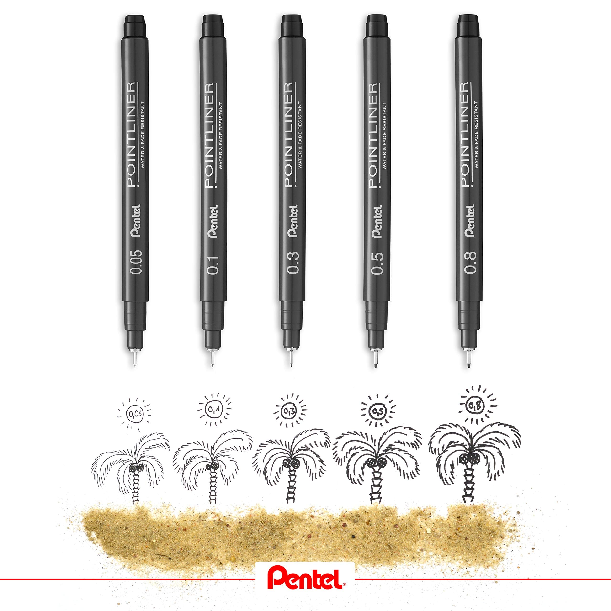 pentel-pointliner-s20p-fineliner-neri-set-8-punte-0-03-0-8-mm-pigment-liner image 4