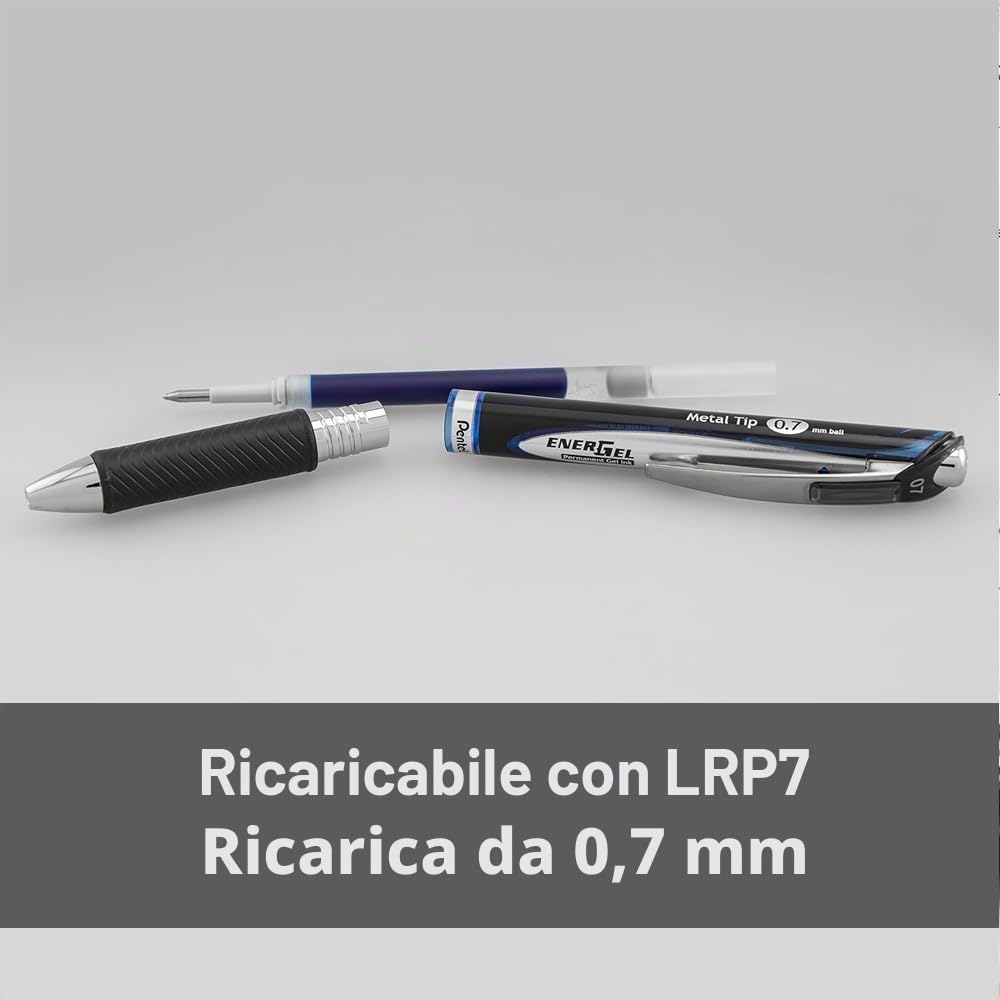 pentel-energel-blp77-roller-permanente-0-7-mm-rosso-confezione-12-pezzi image 5