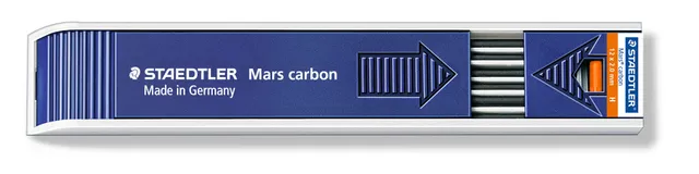 staedtler-mars-200-h-astuccio-12-mine-in-carbone-2-mm-nero image 1