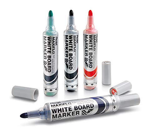 pentel-maxiflo-mwl5m-marcatore-lavagna-bianca-6-0-mm-4-pezzi-nero-rosso-blu-verd image 8