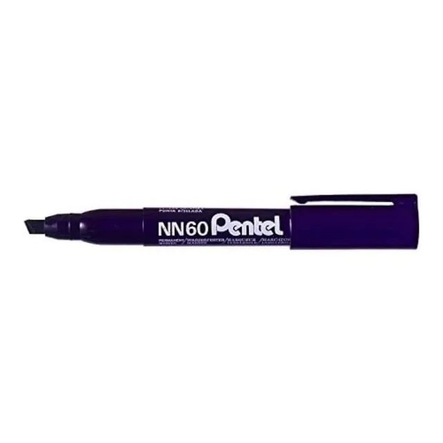 pentel-nn60-green-label-marcatore-permanente-punta-scalpello-nero-12-pezzi image 1