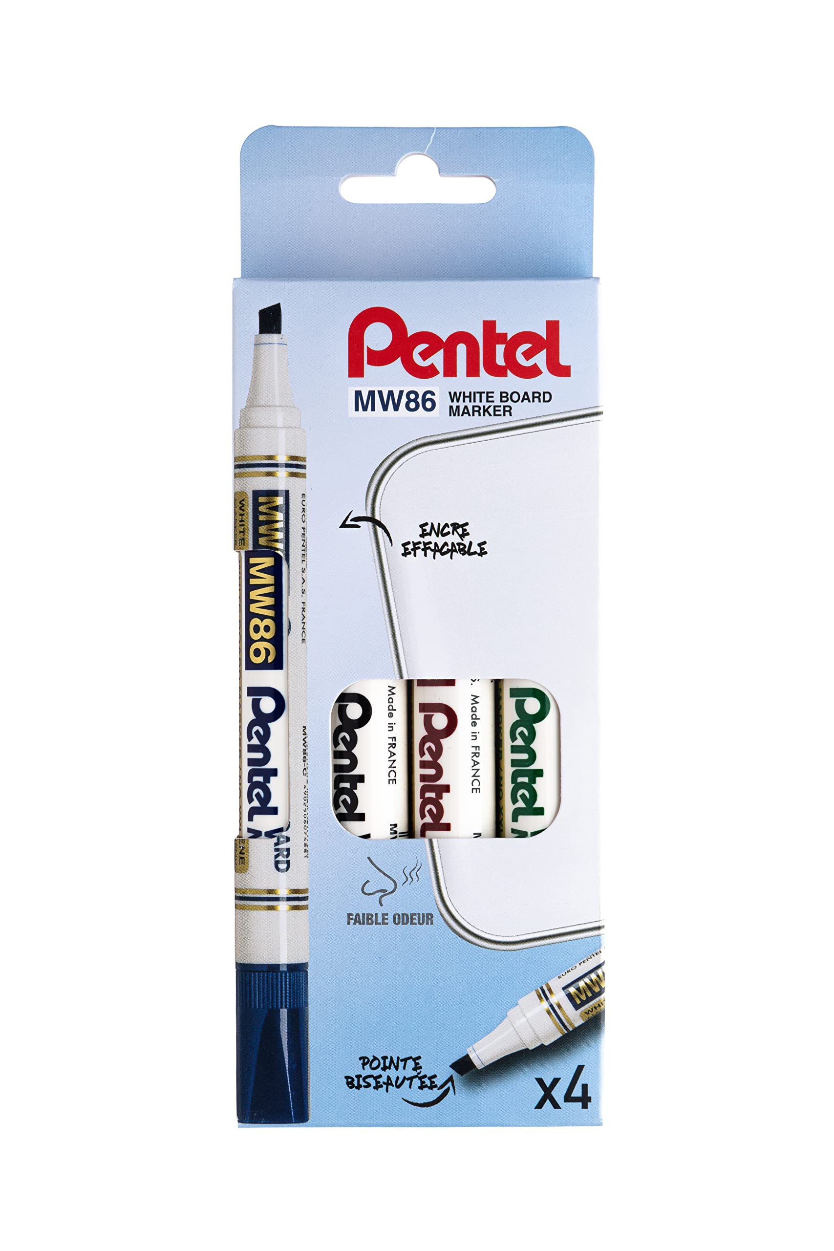 pentel-mw86-marcatore-per-lavagne-bianche-punta-scalpello-12-pezzi-verde image 5