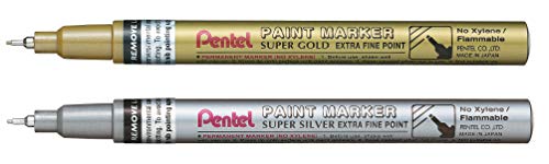 pentel-mfp10-marcatore-a-vernice-permanente-punta-extra-fine-0-6-mm-oro-e-argent image 5