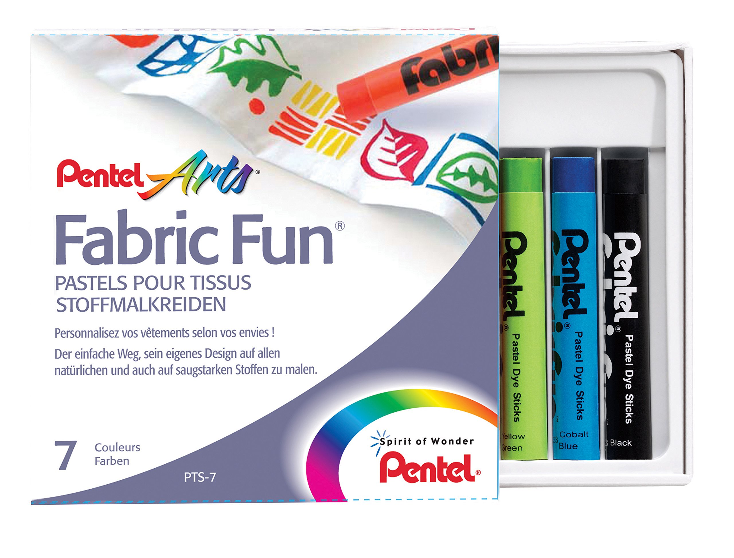 pentel-fabric-fun-pts-kit-pastelli-per-tessuto-15pz-roller-shopper-cotone image 3