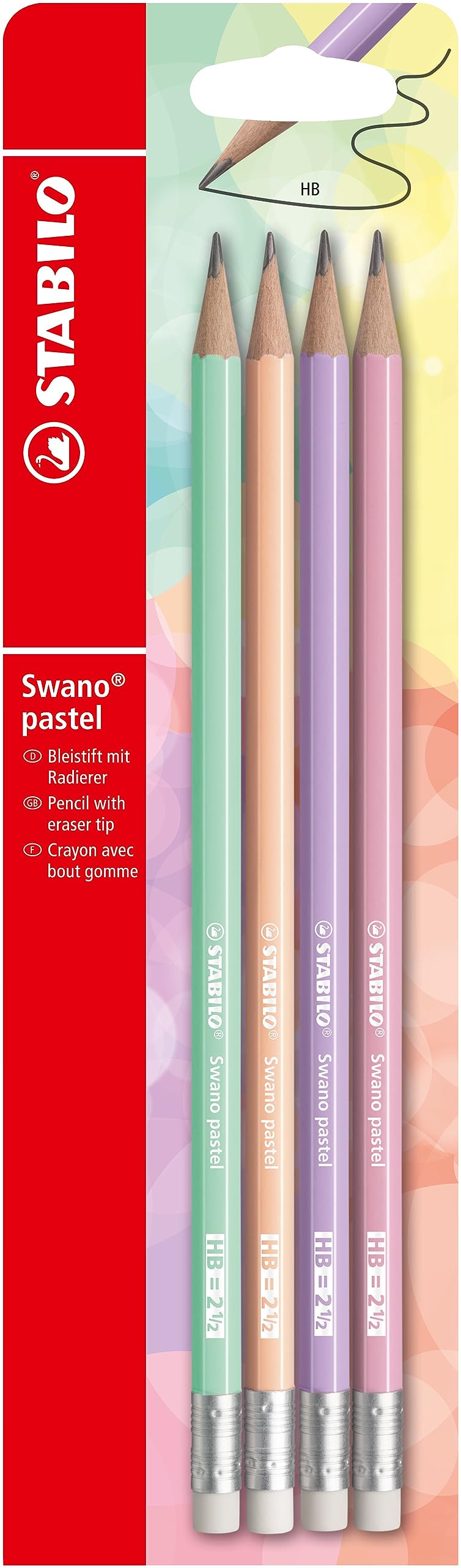 stabilo-swano-pastel-matita-con-gommino-hb-2-5-mm-6-colori-pastello image 8