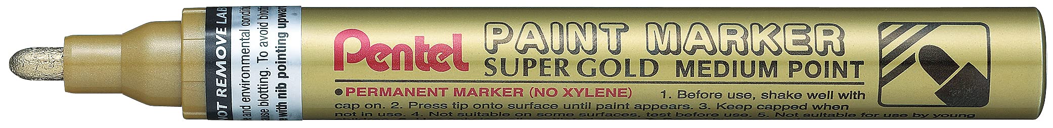 pentel-paint-marker-mmp10-punta-media-4-5-mm-argento-12-pezzi image 4