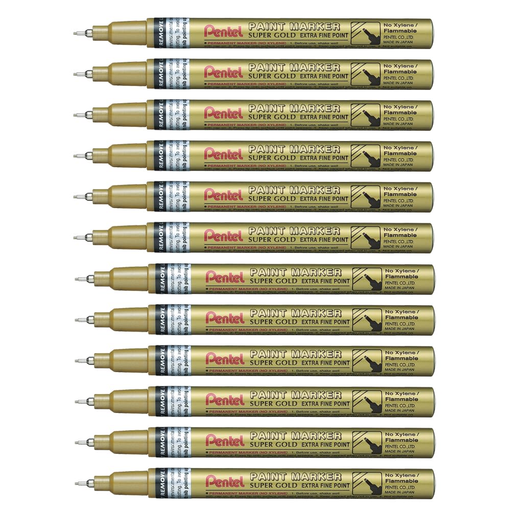 pentel-mfp10-paint-marker-punta-extra-fine-0-6-mm-set-3-pz-oro-argento-bianco image 7