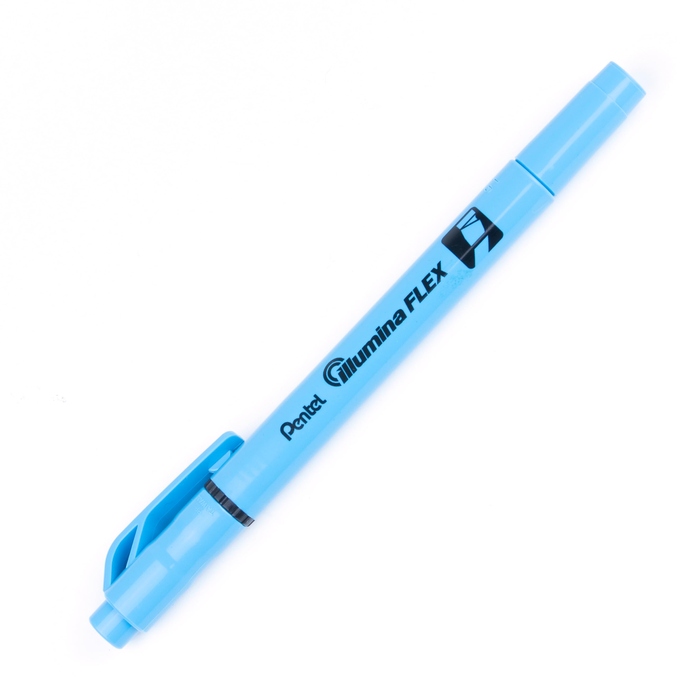 pentel-illumina-flex-slw11-evidenziatore-doppia-punta-flessibile-azzurro-10-pezz image 1