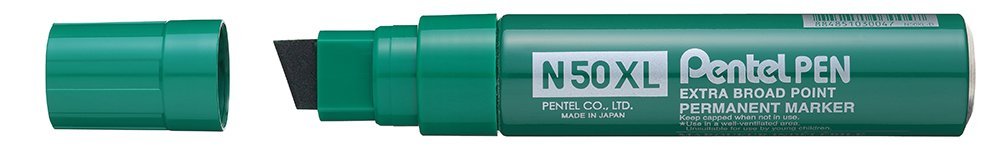 pentel-n50xl-marcatore-permanente-xl-punta-scalpello-gigante-rosso image 3