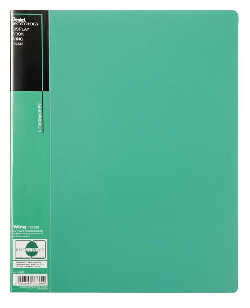 pentel-recycology-dcf446-portalistino-a4-60-buste-verde image 1